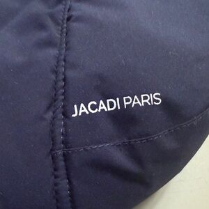 Cozy JACADI fleece lined navy blue Kids Hat with faux fur Ear Flaps